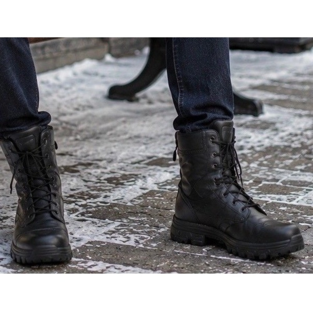 Bates Mens Tactical Sport Side Zip Black Leather Gorpcore Boots 11.5 M